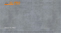 Desktop Screenshot of alpro-metals.com