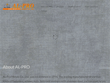 Tablet Screenshot of alpro-metals.com